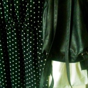 Vintage Polkadot dress with NYX backpack